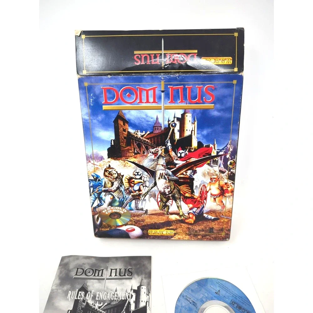 PC Big Box CD-ROM Game DOMINUS The New Genre of Strategy Games 1994 US Gold